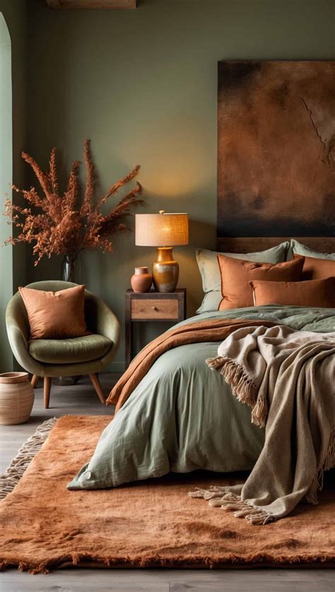 Earthy Green Bedroom