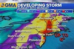 East Coast Weather Map for Today