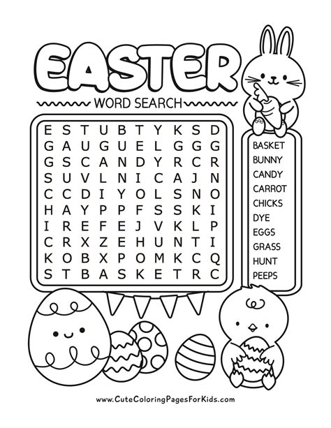 Easter Word Search Puzzles Printable