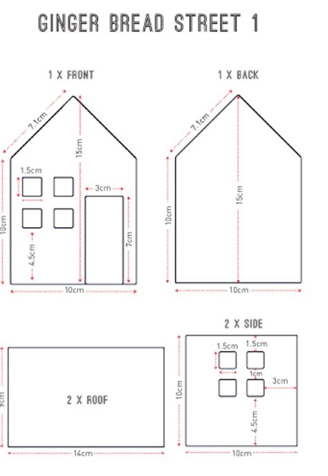 Easy Gingerbread House Templates