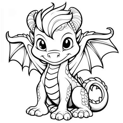 Easy Printable Dragon Coloring Pages