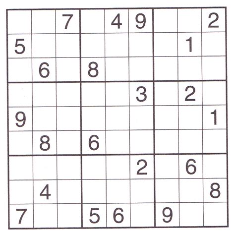 Easy Printable Sudoku Large Print
