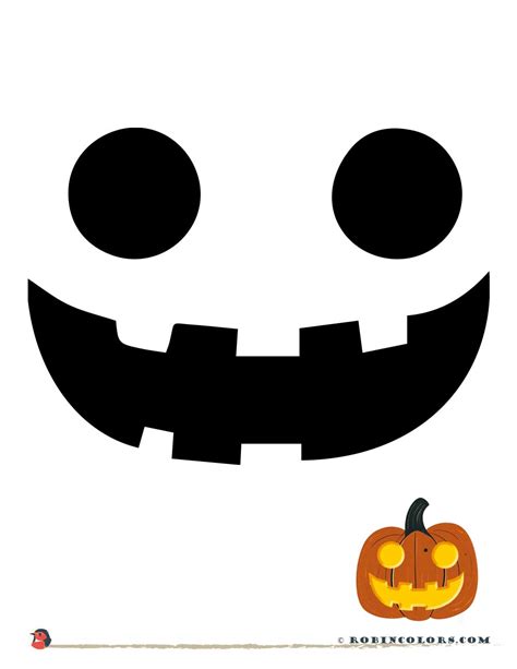 Easy Pumpkin Face Template