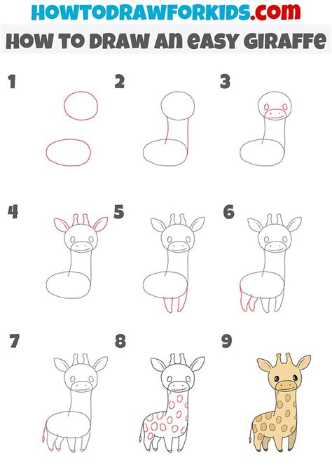 Easy Step How To Draw A Giraffe