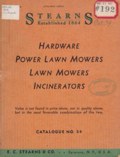 Ec Stearns Catalog
