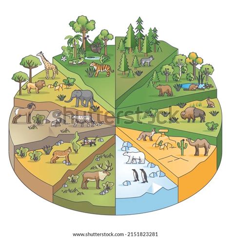 Ecosystem diversity illustration