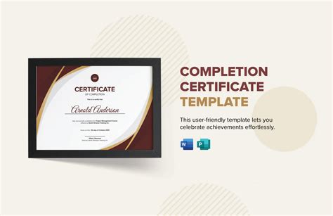 Editable Certificate Of Completion Template Free Download Word