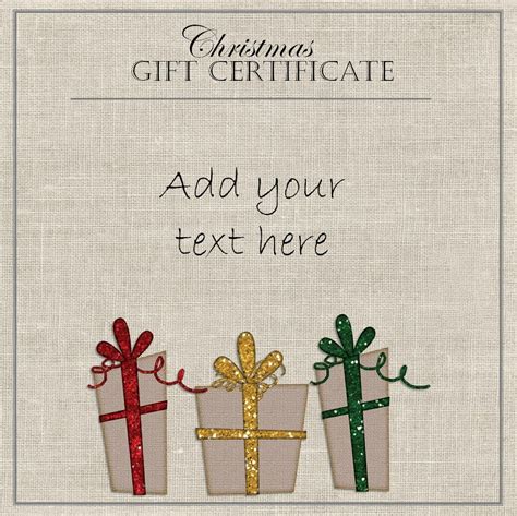 Editable Christmas Gift Certificate Template Free Printable