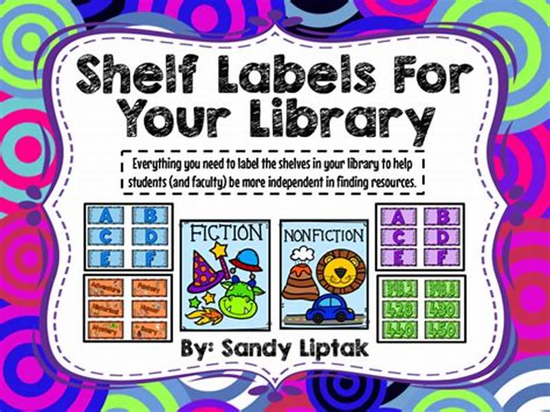 Editable Free Printable Library Shelf Labels