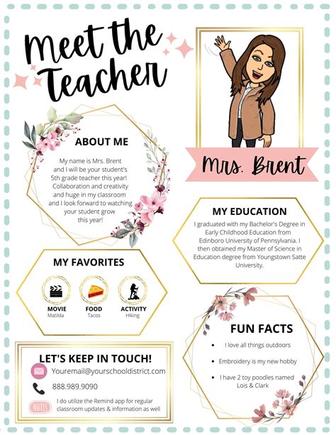 Editable Meet The Teacher Template