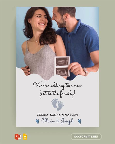 Editable Pregnancy Announcement Template