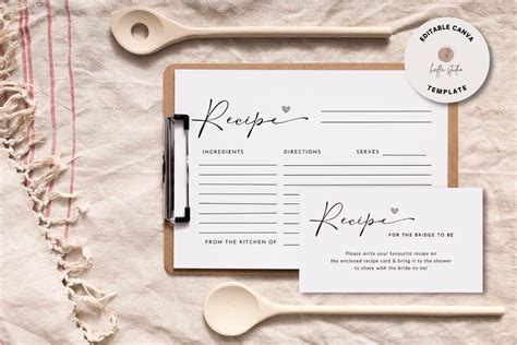 Editable Recipe Card Template