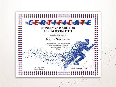 Editable Running Certificate Templates For Word