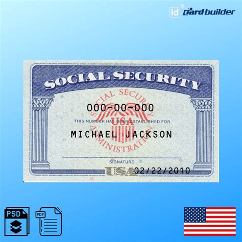 Editable Social Security Card Template