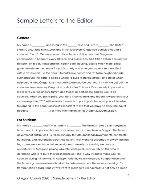 Editor's Letter Template