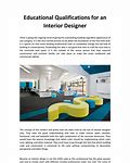 Education Qualification for interior designers