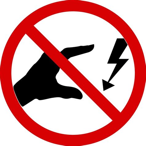 Electrical safety prohibition symbols