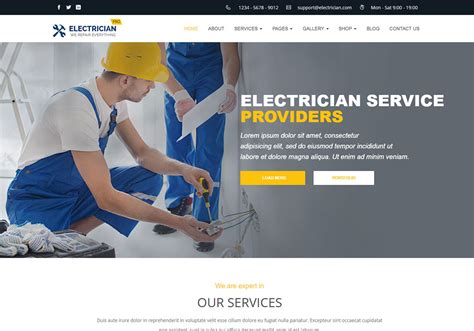 Electrician Web Template