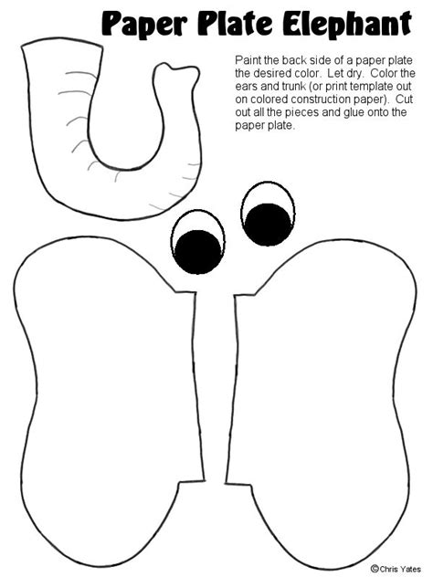 Elephant Cutout Template