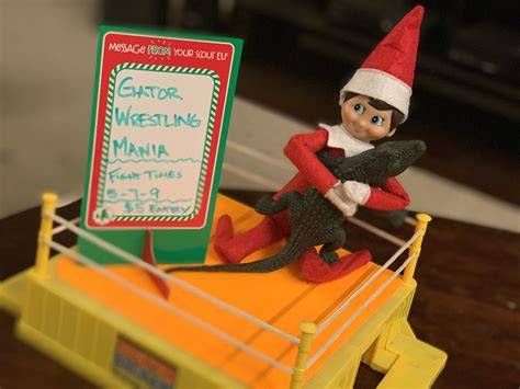 Elf In The Shelf Wrestling Mat Printable