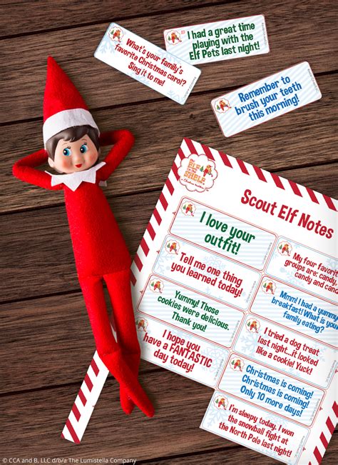 Elf On Shelf Printable Notes