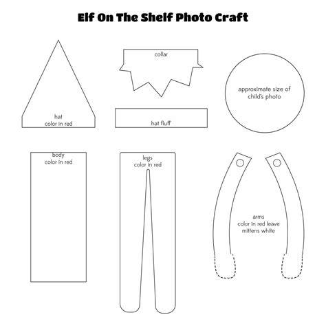 Elf On The Shelf Craft Template Printable