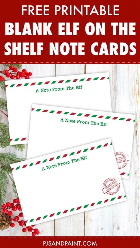 Elf On The Shelf Free Printable Notes