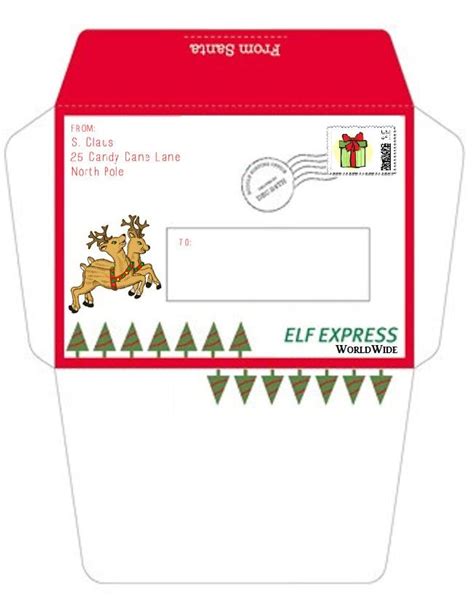 Elf On The Shelf Printable Envelope