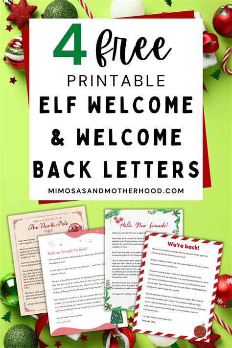 Elf On The Shelf Welcome Back Free Printable