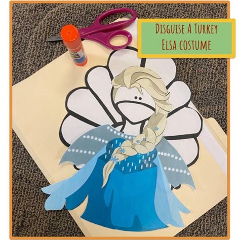 Elsa Turkey Disguise Printable