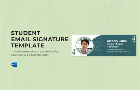 Email Signature Template For Students