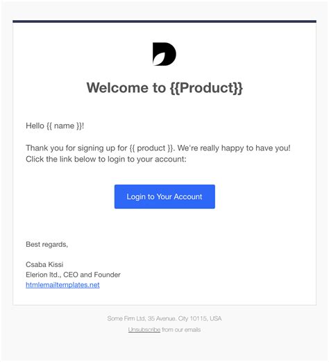 Email Template Html