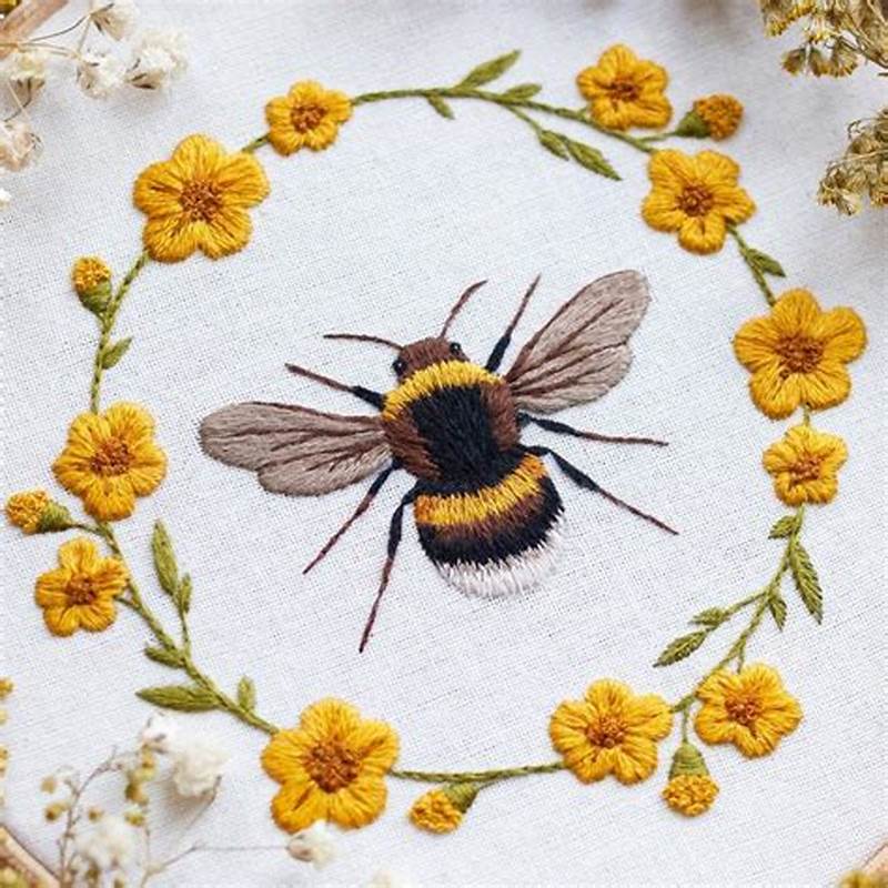 Embroidery Bee Pattern