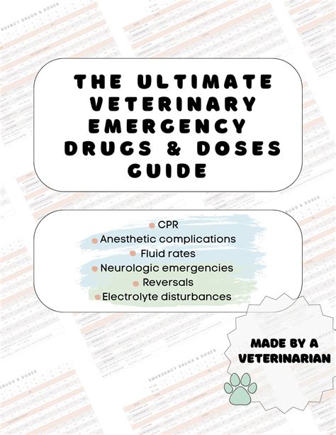 Emergency Drug Chart Veterinary