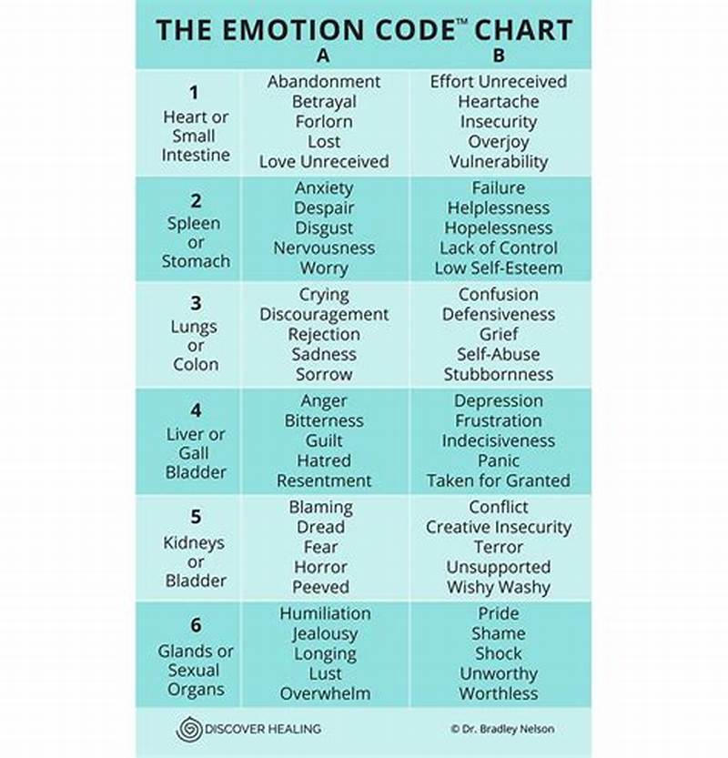 Emotion Code Chart Magnet
