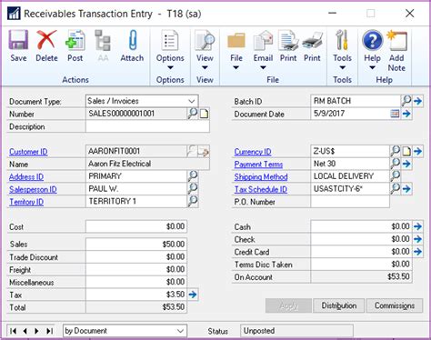 Employee Banked Tab Manual Entry Dynamics GP