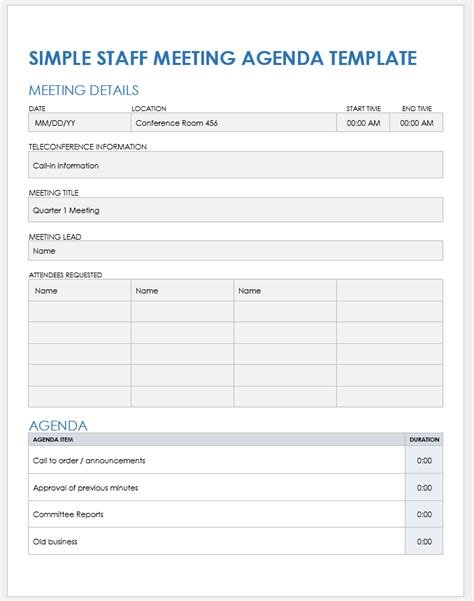 Employee Meeting Template