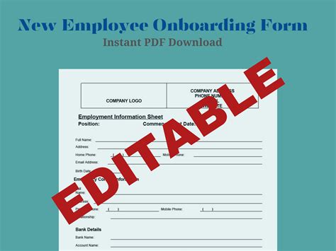 Employee Onboarding Form Template