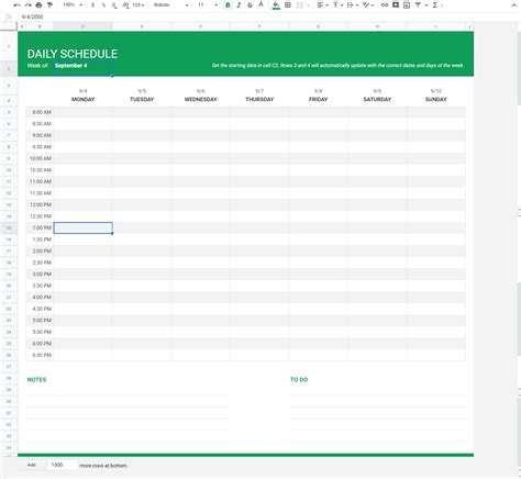 Employee Schedule Template Google Sheets