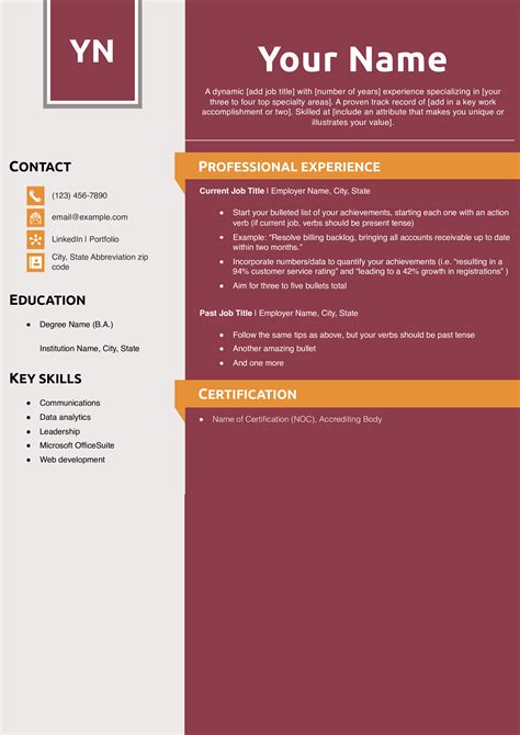 Empty Resume Templates