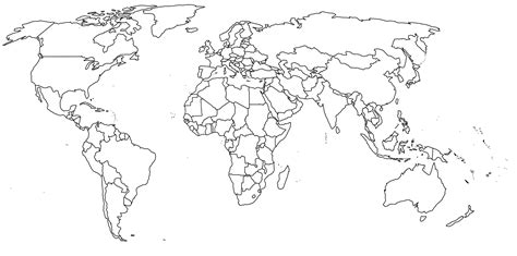 Empty World Map Printable