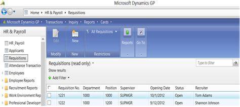 Enable Display All Requisitions Dynamics GP