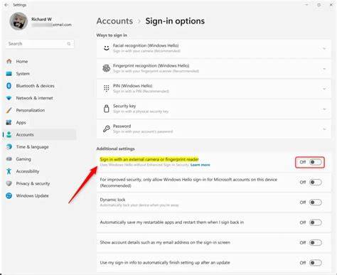 Enable Enhanced Sign-in Security Windows 11