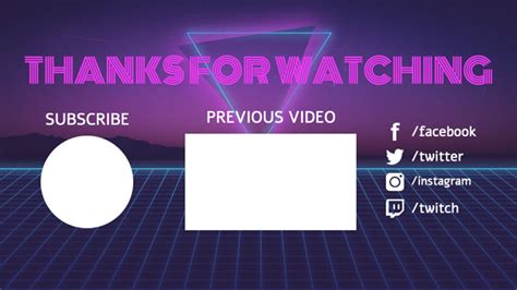 End Card Template Youtube