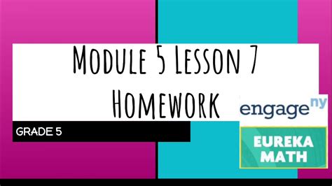 Engage Ny Grade 5 Module 5 Lesson 7 Template