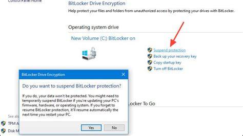 Suspend BitLocker Windows 10 Update