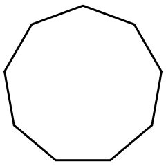 Geometric representation of an Enneagon illustrating the prefix Ennea