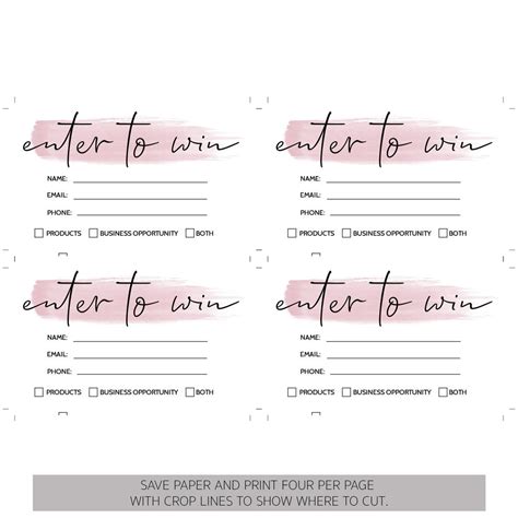 Enter To Win Template