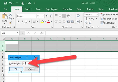 Enter Width and Height Values