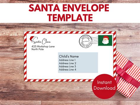 Envelope Santa Template